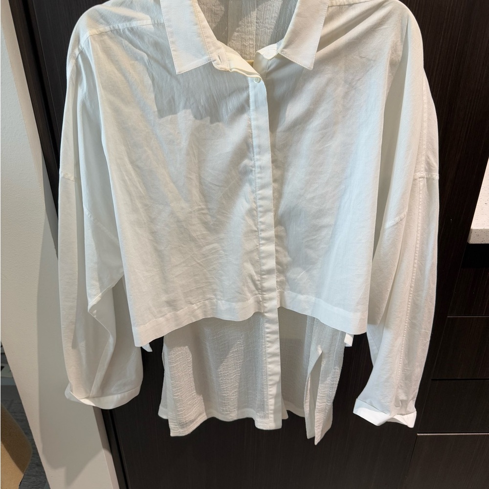Helmut Lang White Women's Button Down Top